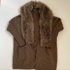 Vince Faux fur cardigan sweater